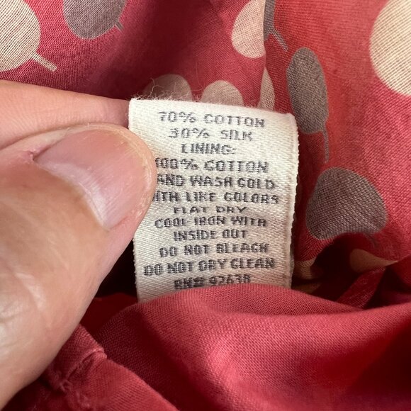 Fossil Silk Cotton Blend Pleated Polka Dot Skirt Size 10 - Picture 5 of 6